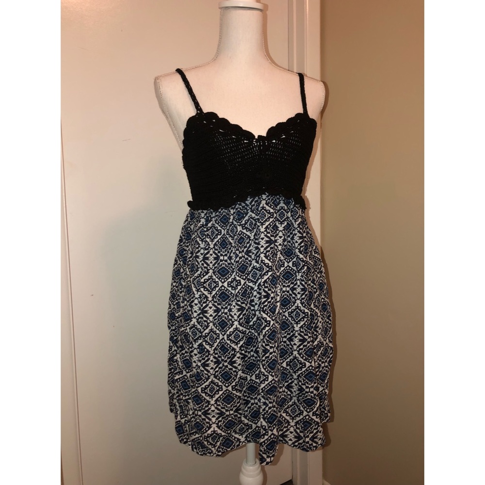 Black & Blue, Dress, Crochet top